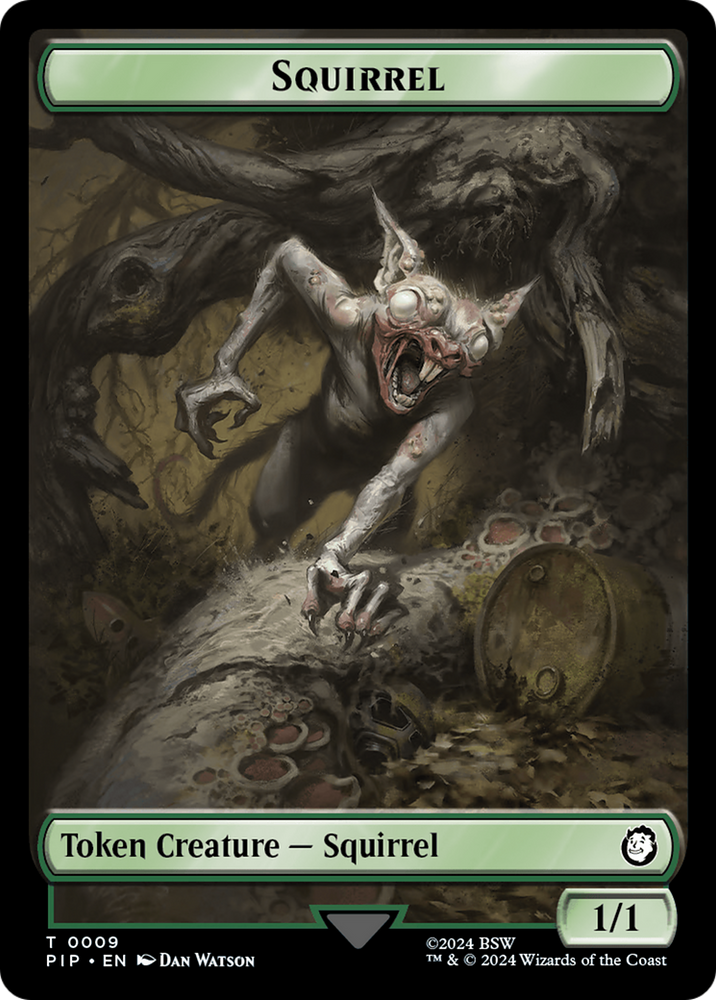 Junk // Squirrel Double-Sided Token [Fallout Tokens] Magic: The Gathering