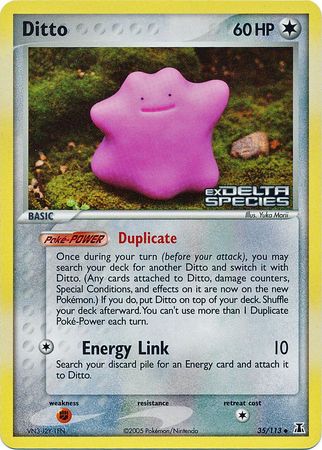 Ditto (35/113) (Stamped) [EX: Delta Species] Pokémon