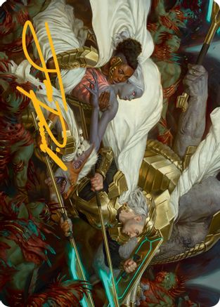Storm the Seedcore Art Card (Gold-Stamped Signature) [March of the Machine Art Series] Magic: The Gathering