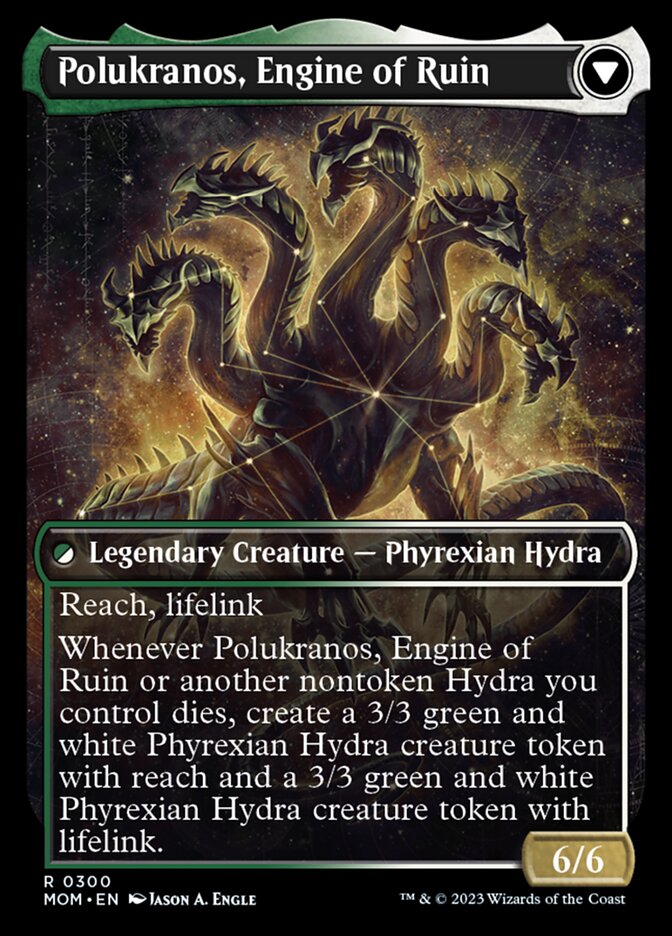 Polukranos Reborn // Polukranos, Engine of Ruin (Showcase Planar Booster Fun) [March of the Machine] Magic: The Gathering