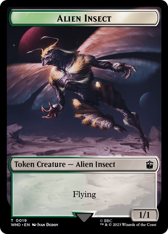 Alien Salamander // Alien Insect Double-Sided Token [Doctor Who Tokens] Magic: The Gathering