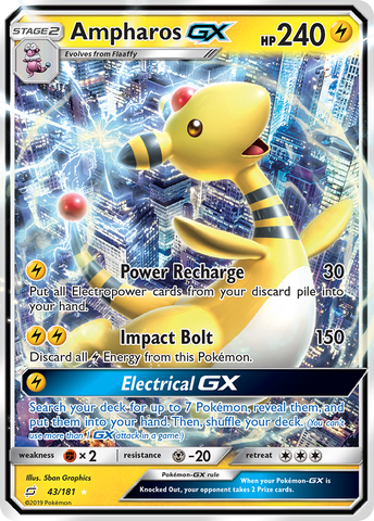 Ampharos GX (43/181) [Sun & Moon: Team Up] Pokémon