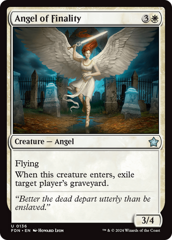 Angel of Finality [Foundations] Magic: The Gathering