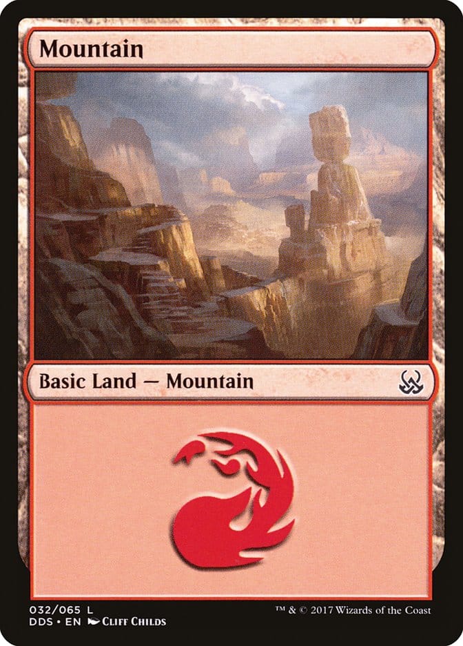 Mountain (32) [Duel Decks: Mind vs. Might] Magic: The Gathering