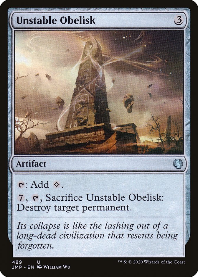 Unstable Obelisk [Jumpstart] Magic: The Gathering
