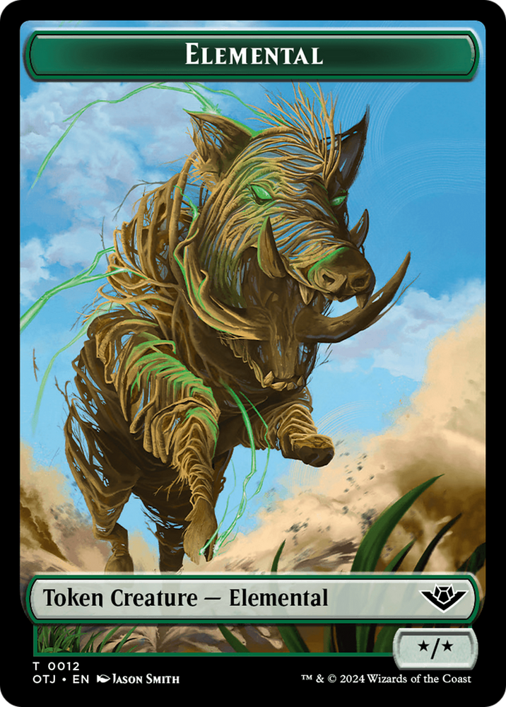 Elemental // Plot Double-Sided Token [Outlaws of Thunder Junction Tokens] Magic: The Gathering