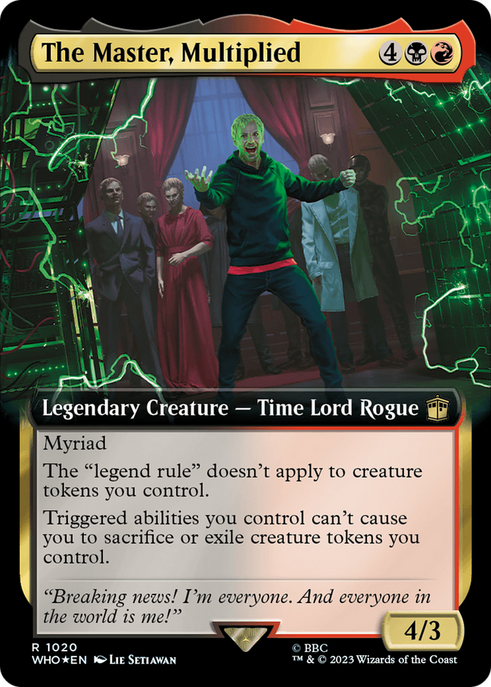 The Master, Multiplied (Extended Art) (Surge Foil) [Doctor Who] Magic: The Gathering