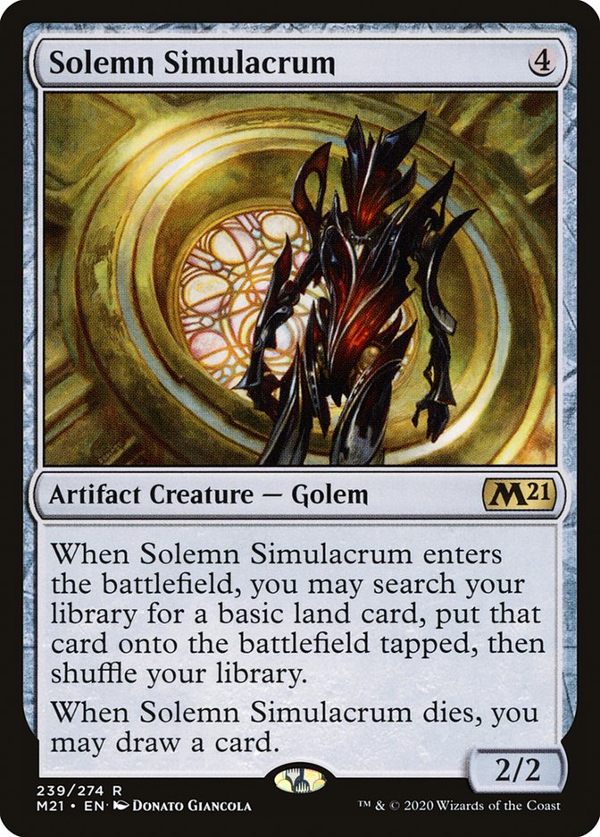 Solemn Simulacrum [Core Set 2021] Magic: The Gathering