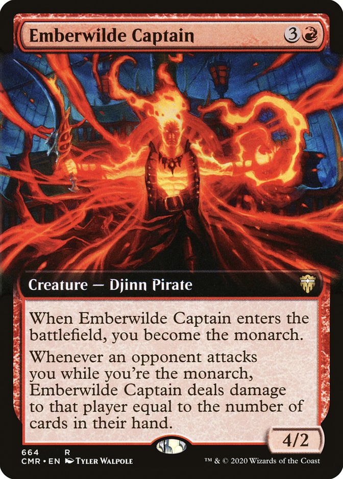 Emberwilde Captain (Extended Art) [Commander Legends] Magic: The Gathering