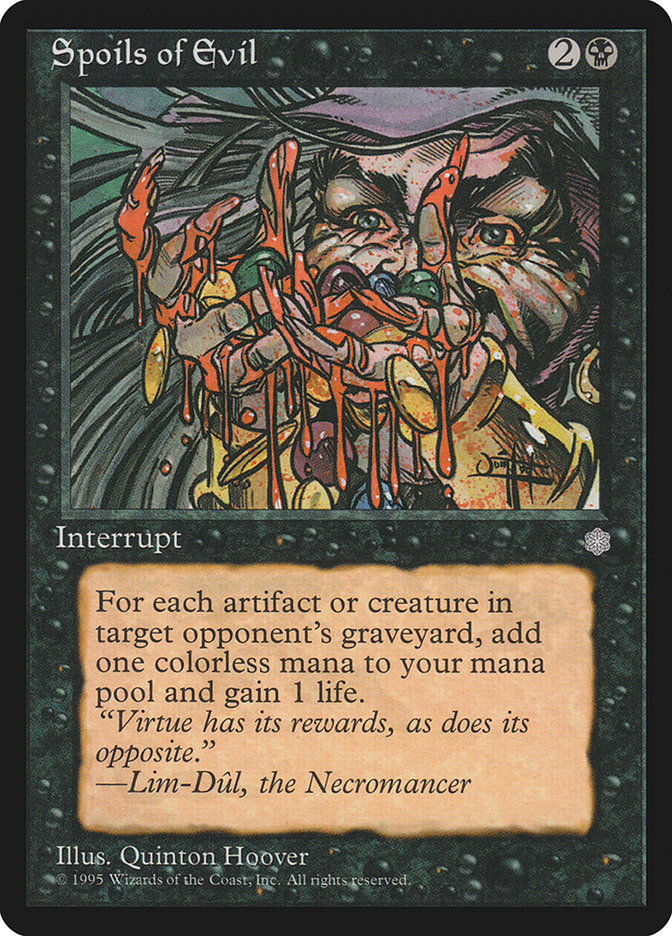Spoils of Evil [Ice Age] Magic: The Gathering
