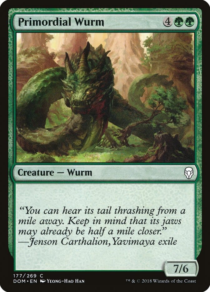 Primordial Wurm [Dominaria] Magic: The Gathering