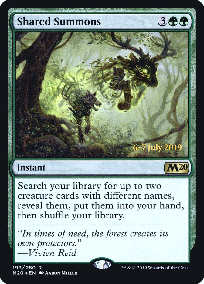 Shared Summons [Core Set 2020 Prerelease Promos] Magic: The Gathering