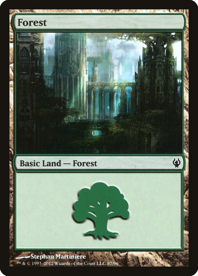 Forest (87) [Duel Decks: Izzet vs. Golgari] Magic: The Gathering