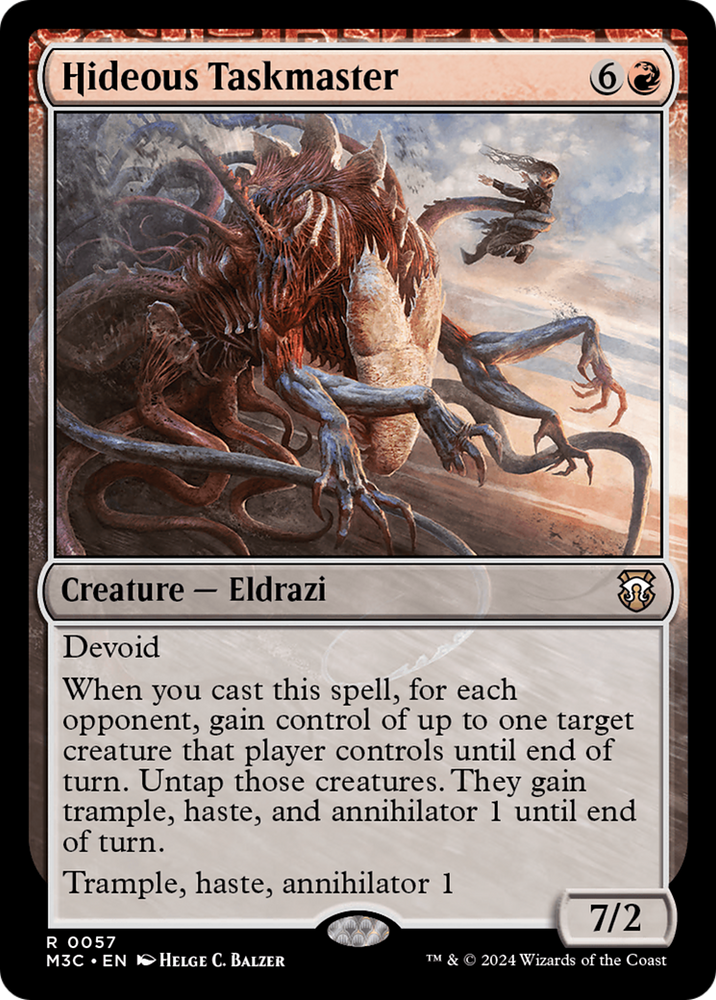 Hideous Taskmaster (Ripple Foil) [Modern Horizons 3 Commander] Magic: The Gathering
