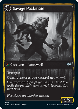 Child of the Pack // Savage Packmate [Innistrad: Double Feature] Magic: The Gathering