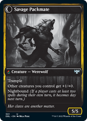 Child of the Pack // Savage Packmate [Innistrad: Double Feature] Magic: The Gathering