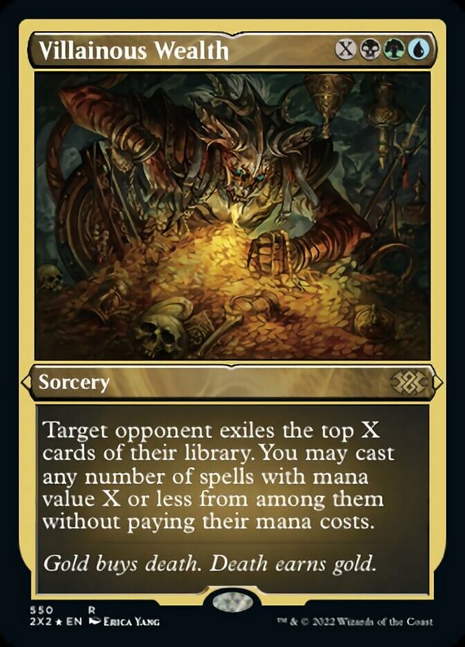 Villainous Wealth (Foil Etched) [Double Masters 2022] Magic: The Gathering