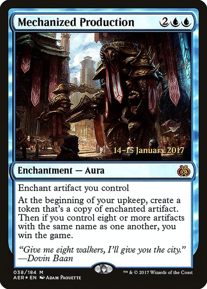 Mechanized Production [Aether Revolt Prerelease Promos] Magic: The Gathering