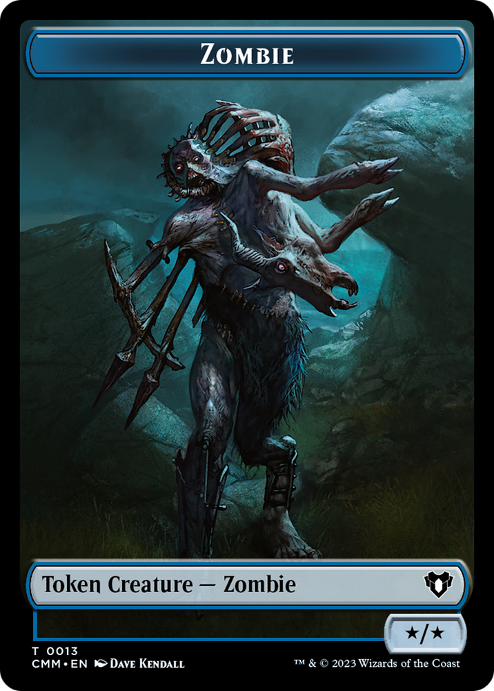 Zombie Token (13) [Commander Masters Tokens] Magic: The Gathering