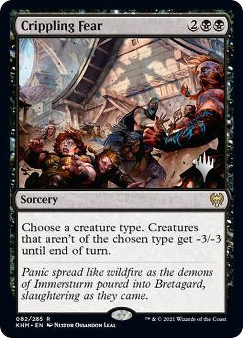 Crippling Fear (Promo Pack) [Kaldheim Promos] Magic: The Gathering