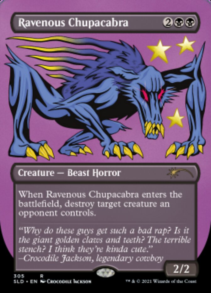 Ravenous Chupacabra (Borderless) (Foil Etched) [Secret Lair Drop Series] Magic: The Gathering