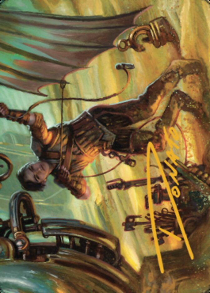 Mishra, Excavation Prodigy Art Card (Gold-Stamped Signature) [The Brothers' War Art Series] Magic: The Gathering