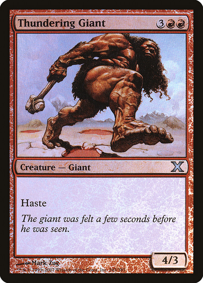 Thundering Giant (Premium Foil) [Tenth Edition] Magic: The Gathering