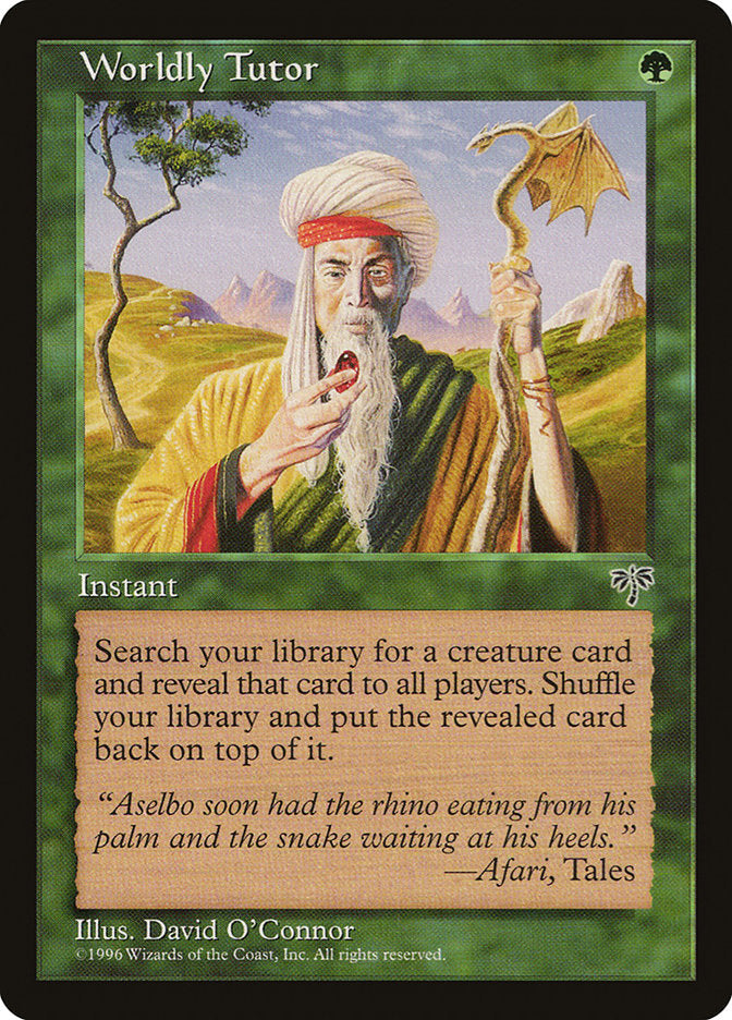 Worldly Tutor [Mirage] Magic: The Gathering