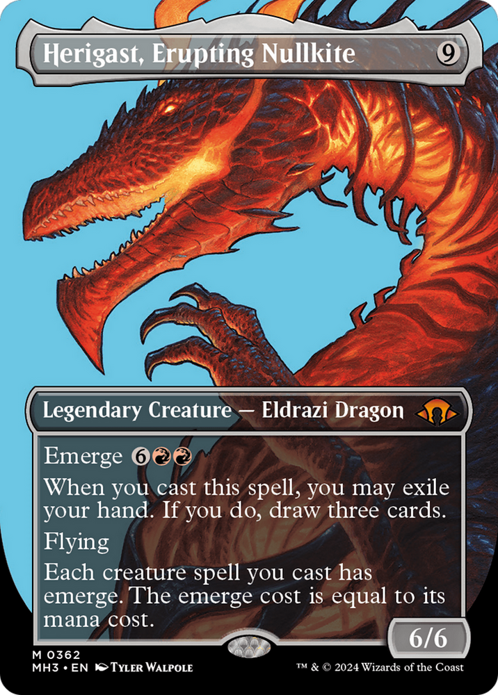 Herigast, Erupting Nullkite (Borderless) [Modern Horizons 3] Magic: The Gathering