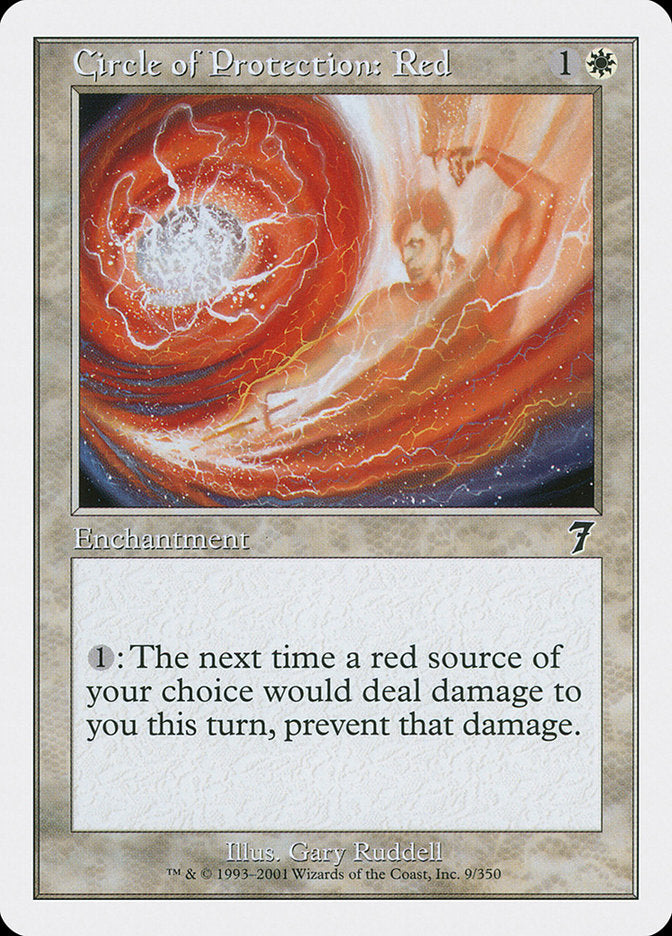 Circle of Protection: Red [Seventh Edition] Magic: The Gathering