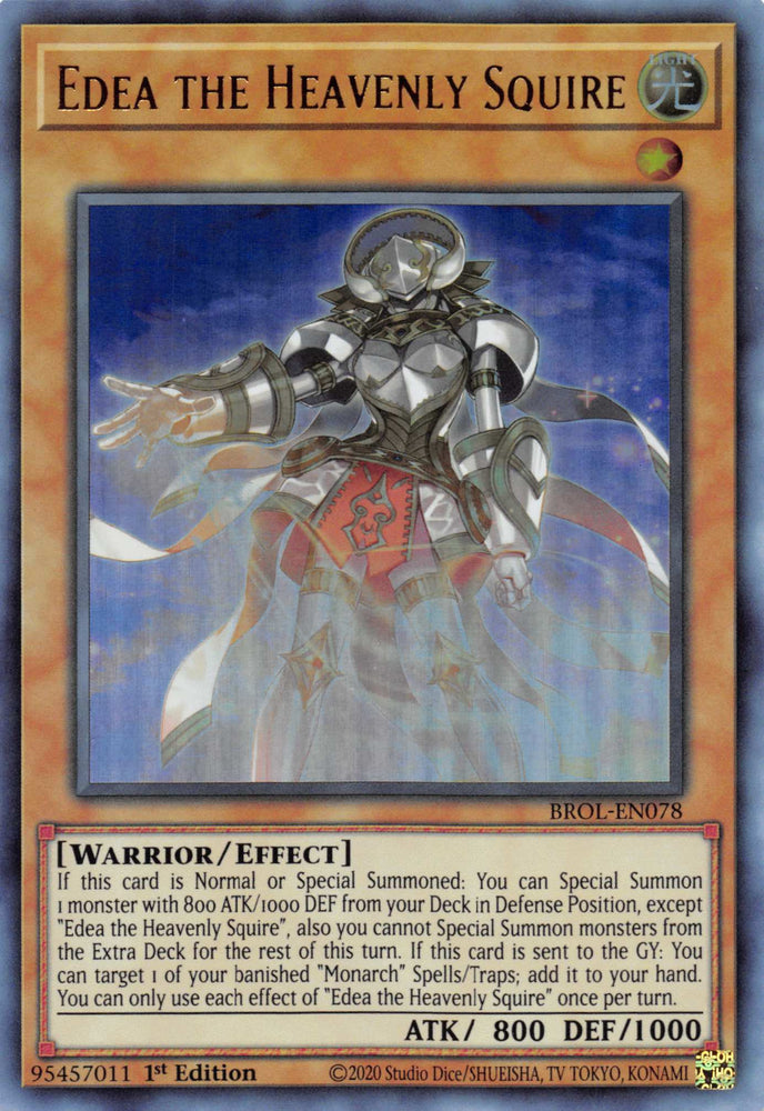 Edea the Heavenly Squire [BROL-EN078] Ultra Rare - Yugioh Cards For Your TCG Needs!