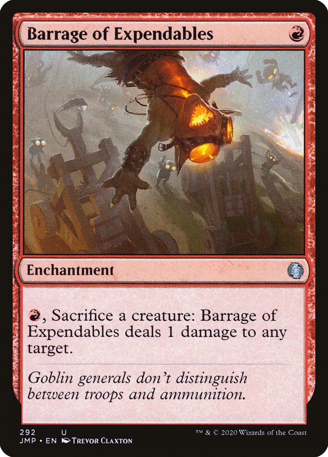 Barrage of Expendables [Jumpstart] Magic: The Gathering