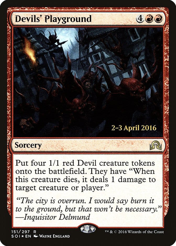 Devils' Playground [Shadows over Innistrad Prerelease Promos] Magic: The Gathering