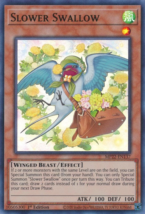Slower Swallow [MP22-EN137] Super Rare - Yugioh Cards For Your TCG Needs!