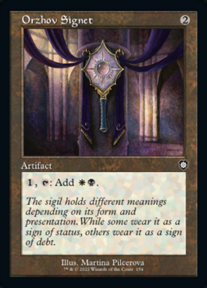 Orzhov Signet (Retro) [The Brothers' War Commander] Magic: The Gathering