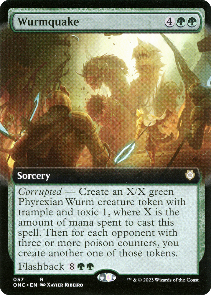 Wurmquake (Extended Art) [Phyrexia: All Will Be One Commander] Magic: The Gathering