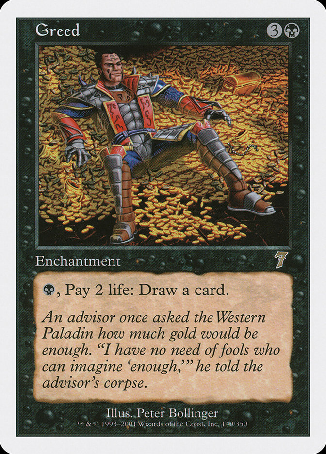 Greed [Seventh Edition] Magic: The Gathering
