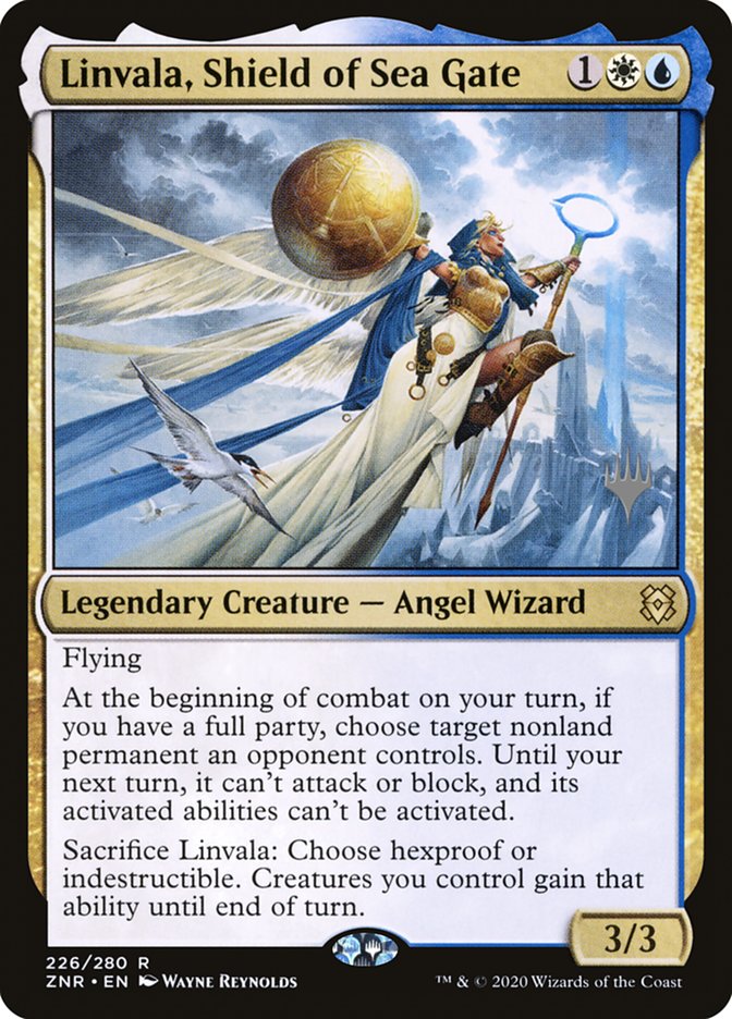 Linvala, Shield of Sea Gate (Promo Pack) [Zendikar Rising Promos] Magic: The Gathering