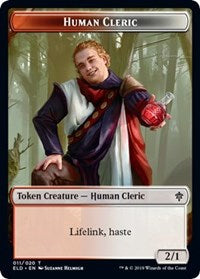 Human Cleric // Food (16) Double-Sided Token [Throne of Eldraine Tokens] Magic: The Gathering