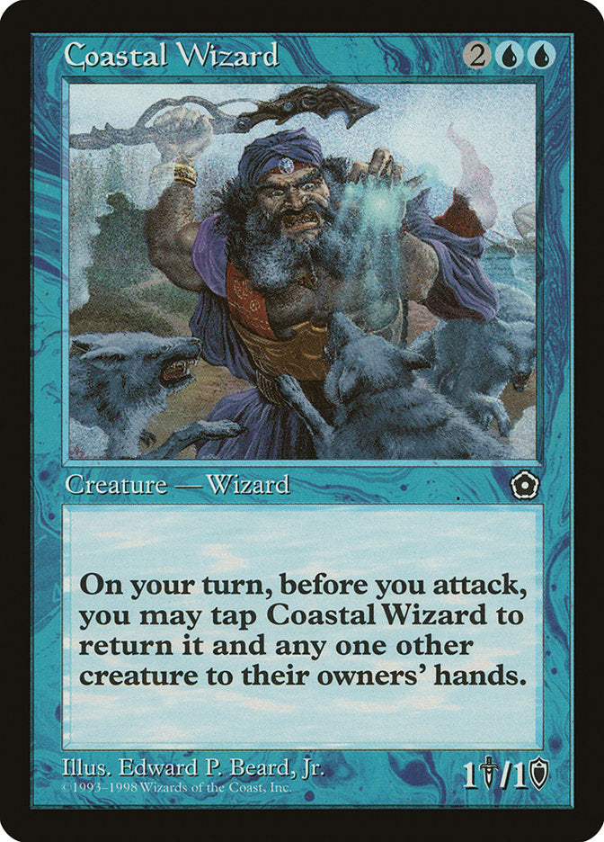 Coastal Wizard [Portal Second Age] Magic: The Gathering
