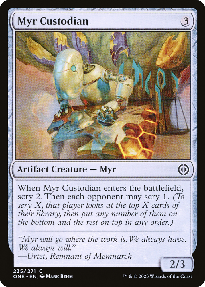 Myr Custodian [Phyrexia: All Will Be One] Magic: The Gathering