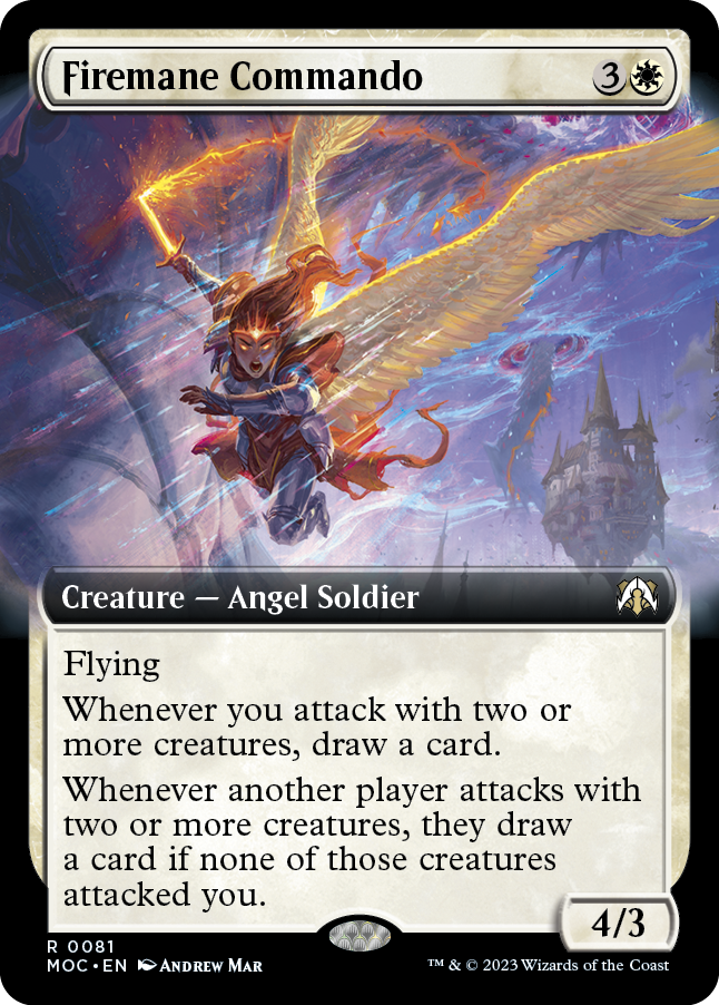 Firemane Commando (Extended Art) [March of the Machine Commander] Magic: The Gathering