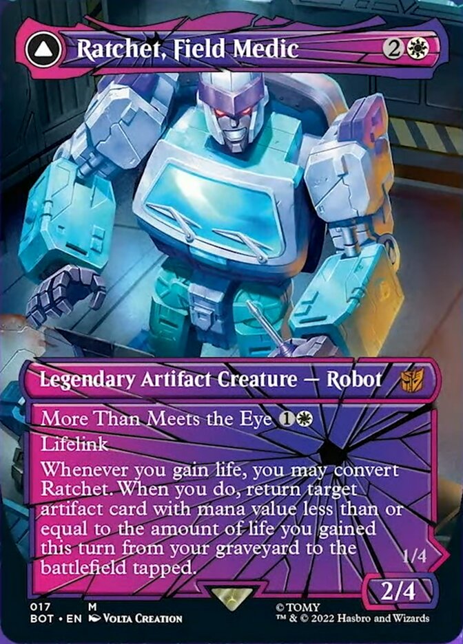 Ratchet, Field Medic // Ratchet, Rescue Racer (Shattered Glass) [Transformers] Magic: The Gathering