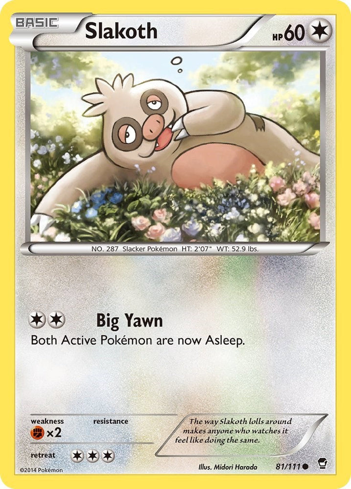 Slakoth (81/111) [XY: Furious Fists] Pokémon