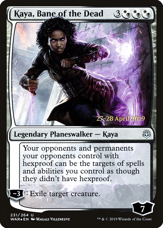Kaya, Bane of the Dead [War of the Spark Prerelease Promos] Magic: The Gathering