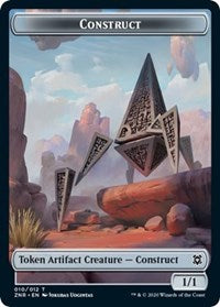 Construct // Illusion Double-Sided Token [Zendikar Rising Tokens] Magic: The Gathering