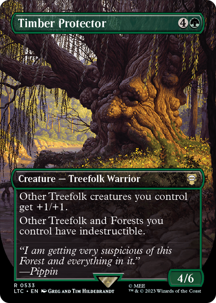 Timber Protector (Borderless) [The Lord of the Rings: Tales of Middle-Earth Commander] Magic: The Gathering
