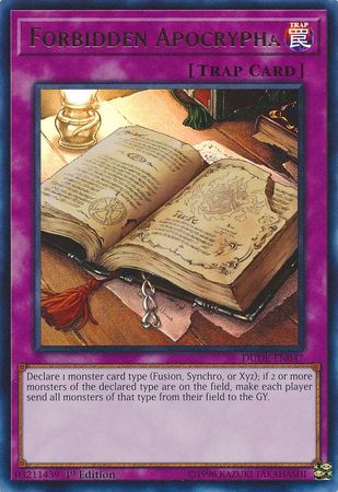 Forbidden Apocrypha [DUDE-EN047] Ultra Rare - Yugioh Cards For Your TCG Needs!