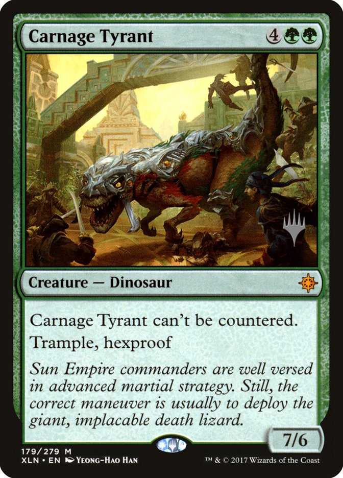 Carnage Tyrant (Promo Pack) [Ixalan Promos] Magic: The Gathering