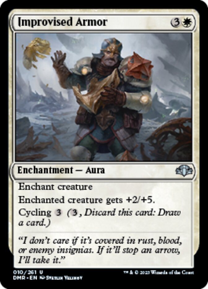 Improvised Armor [Dominaria Remastered] Magic: The Gathering